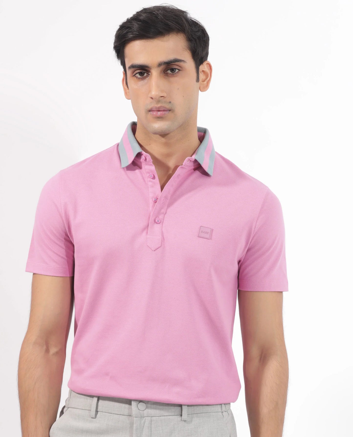 CLASSIC CONTRAST COLLAR KNIT POLO DIVIDE