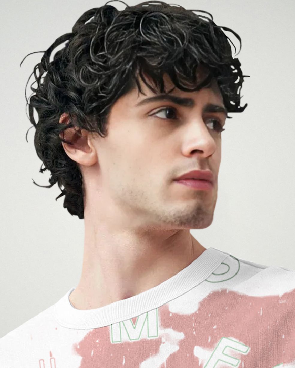 (Pack Of 2) Men Printed Oversized T-shirts / White & Black